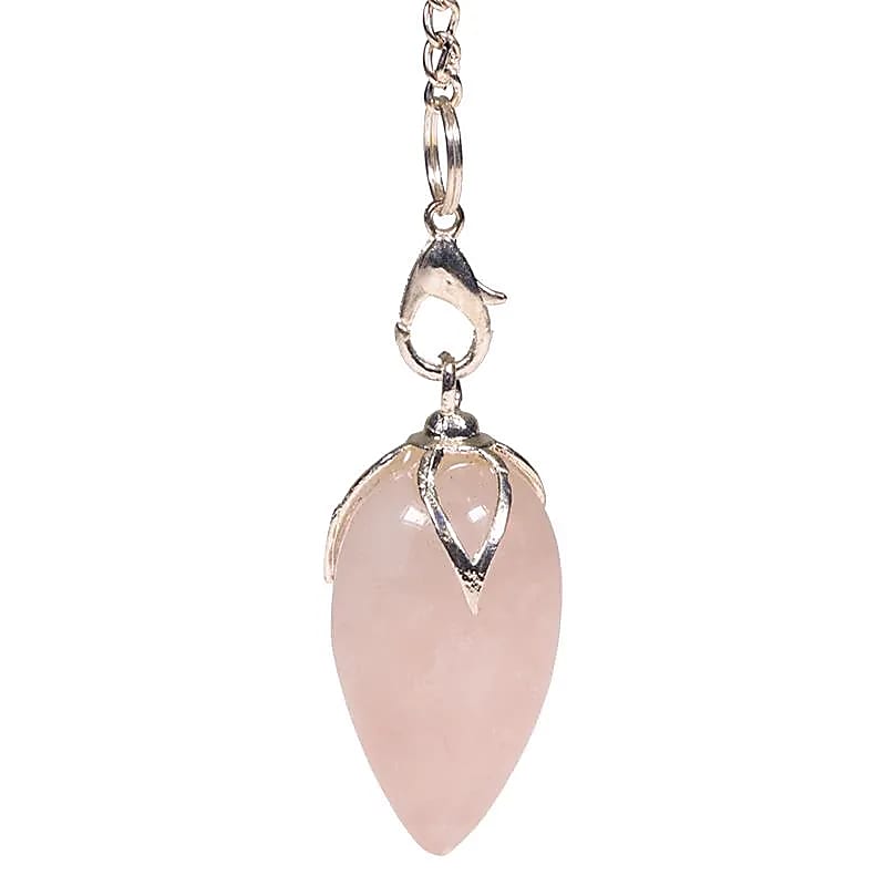 Pendant "Lotus" Rose quartz tip