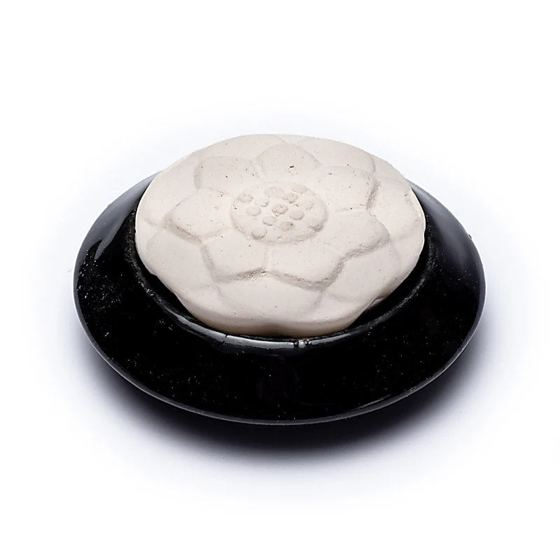Aromastein-Diffusor „Lotus“ schwarz – 75 mm