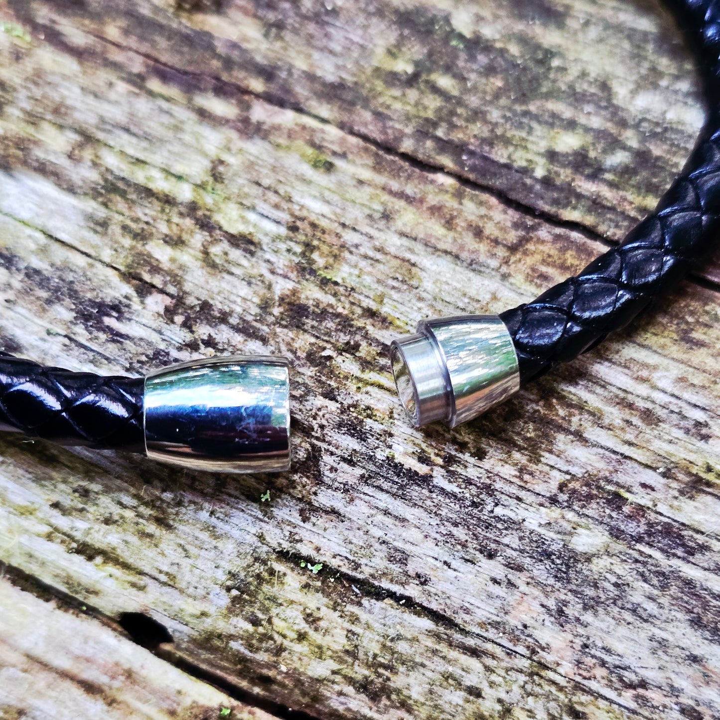 Leather Bracelet "Golden Runes"