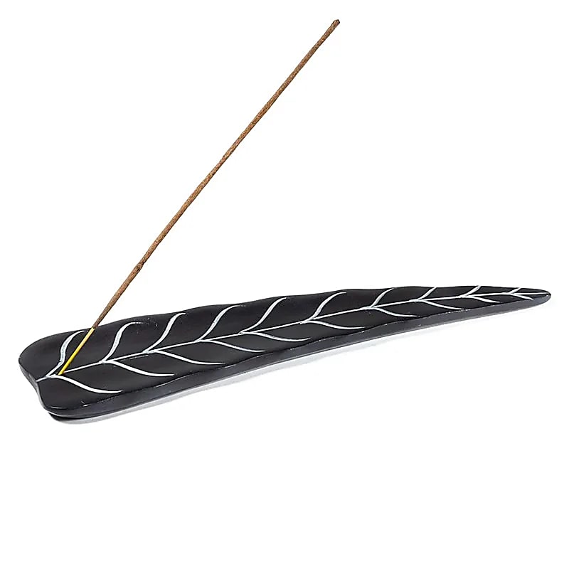 Elegant Incense Stick Holder in Black Speckstone - Variant 2