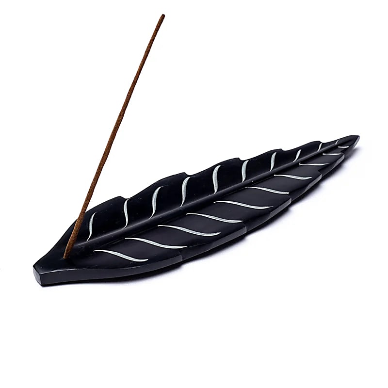 Elegant Incense stick holder in Black Polished Stone - Variant 1