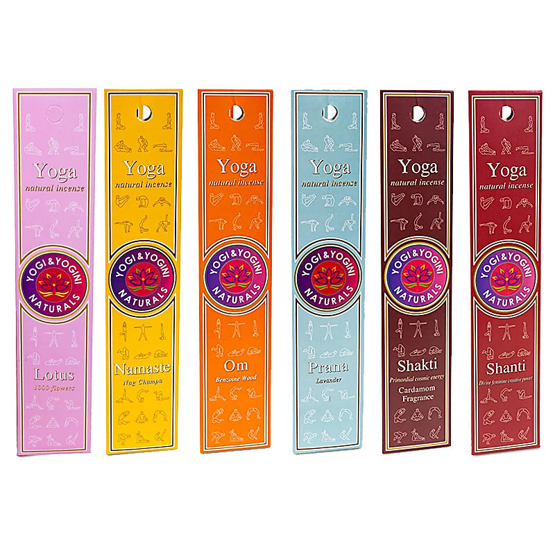 Räucherstäbchen „Yoga“ - Set mit 3x6 verschiedenen Düften für Harmonie und Entspannung