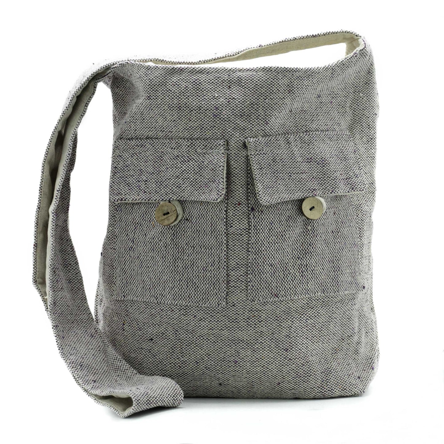 Pocket Bag in Cotton - Grey, 36cm