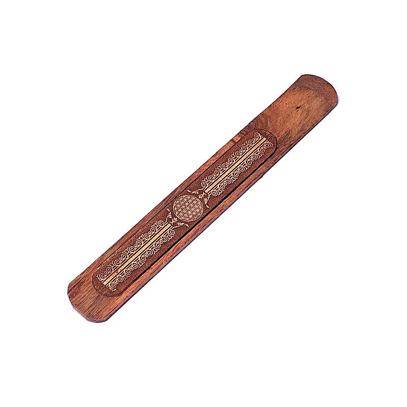 Incense holder "Flower of Life" - Acacia wood