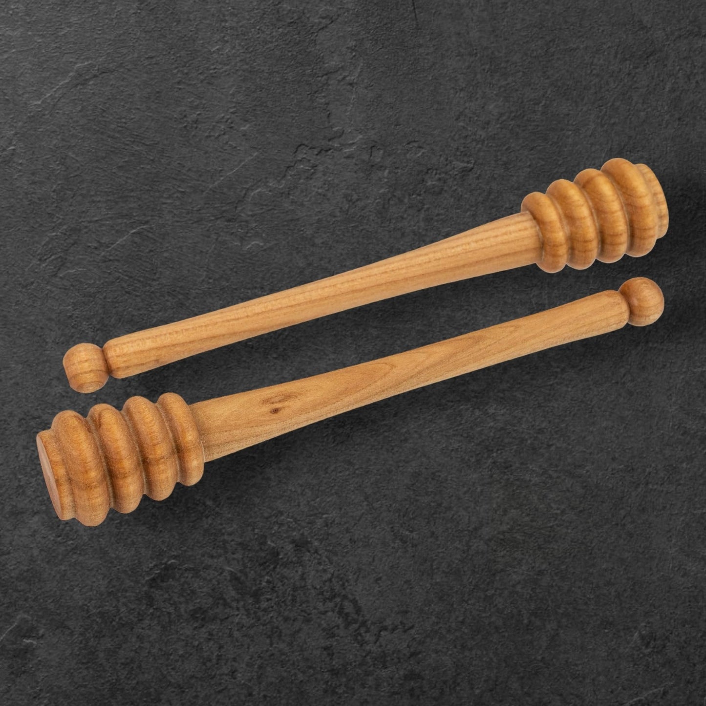 Honungsdoppare / Honungssked av oljat körsbärsträ - 15 cm - elegant, hållbar och hygienisk