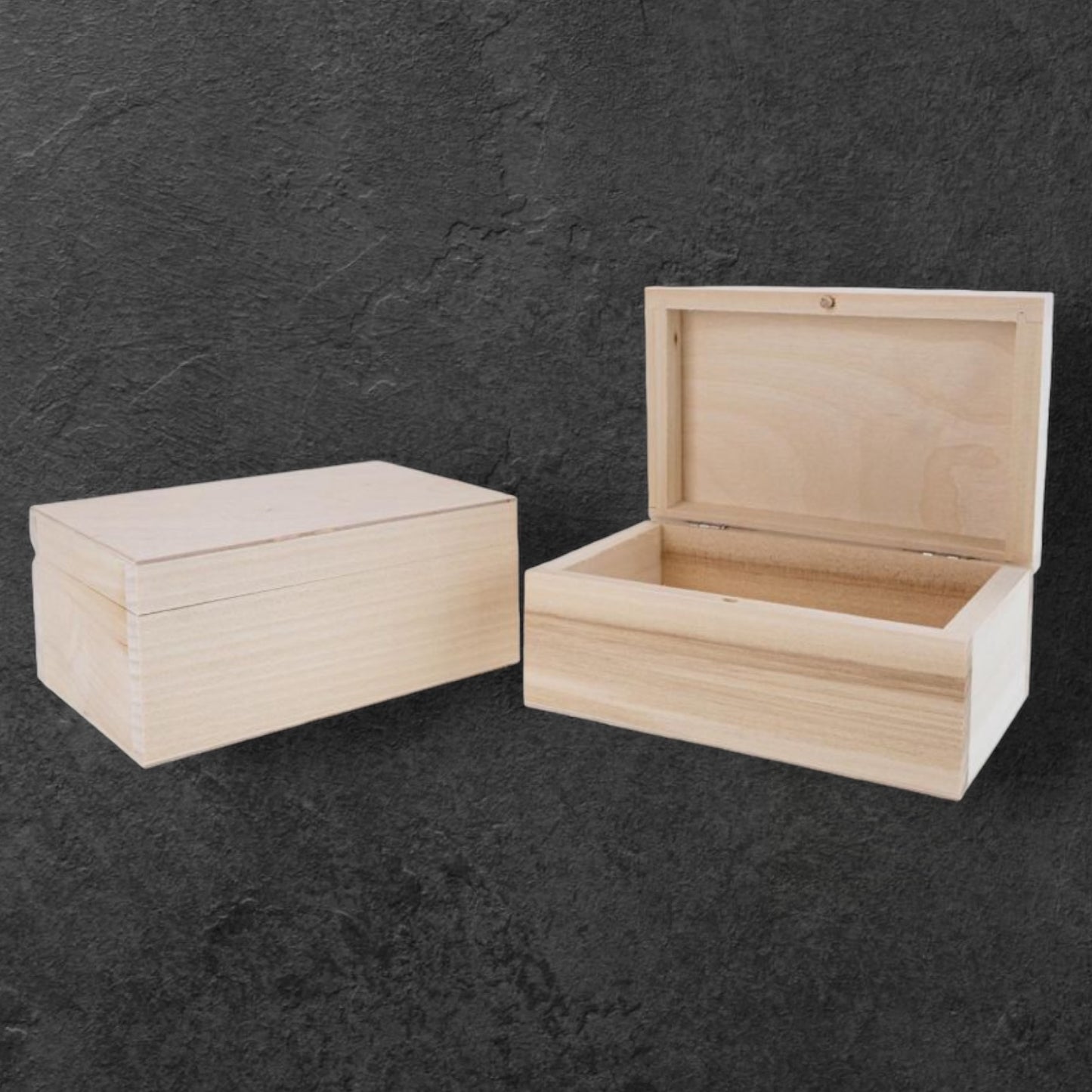 Aufbewahrungsbox aus Fichtenholz mit Stift - 16,5x11x7,5cm