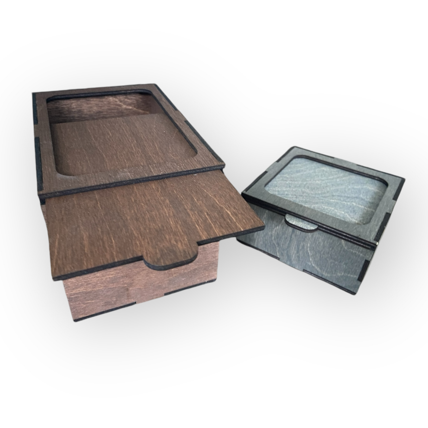 Box with sliding lid - oiled - different sizes