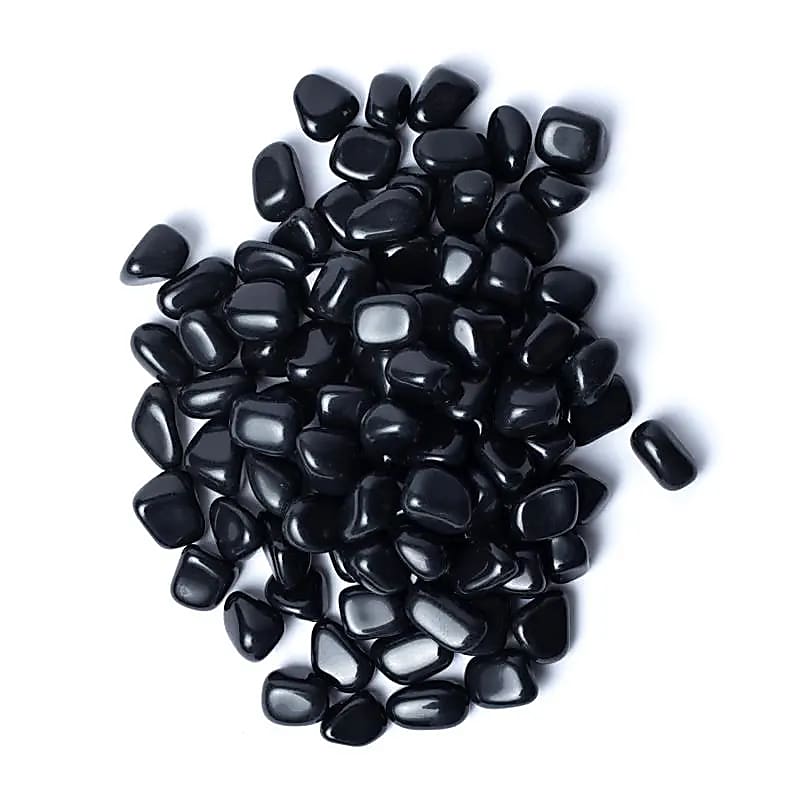 Black Agate, A-Quality - Tumbled Stones