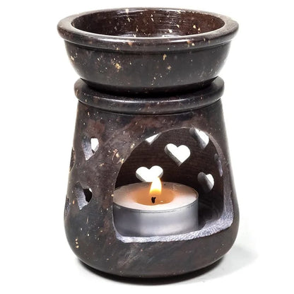 Polished soapstone aroma lamp - Heavy quality