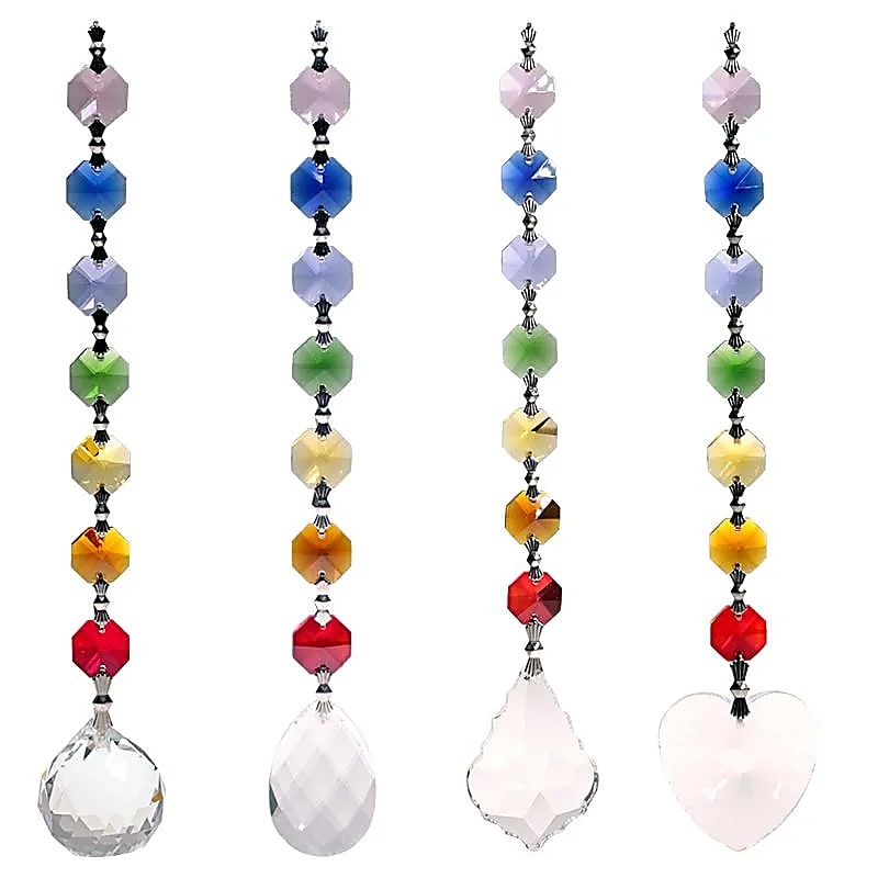 Kristall-Solfångare "Set om 4" - Feng-Shui, Chakra