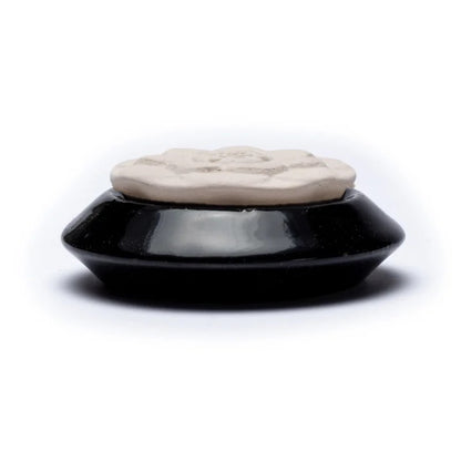 Aroma stone diffuser "Lotus" black - 75mm