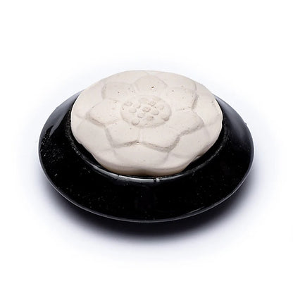 Aroma stone diffuser "Lotus" black - 75mm