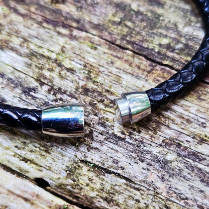 Leather Bracelet "Golden Runes"