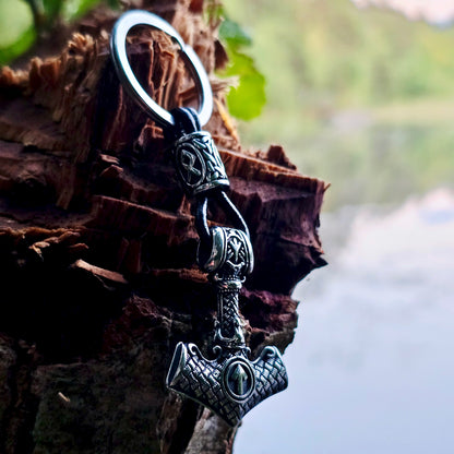 Keychain "Mjölnir Valknut" – Silver Edition