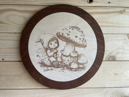 Wall decoration "Fairytale Mushroom Fairy"