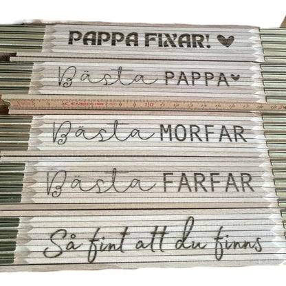 Personally engraved folding rule