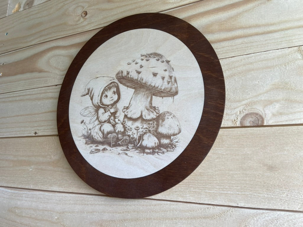 Wall decoration "Fairytale Mushroom Fairy"