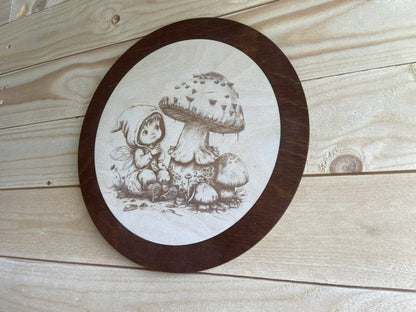Wall decoration "Fairytale Mushroom Fairy"