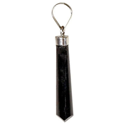 Gemstone pendant Black Tourmaline, 925 sterling silver 