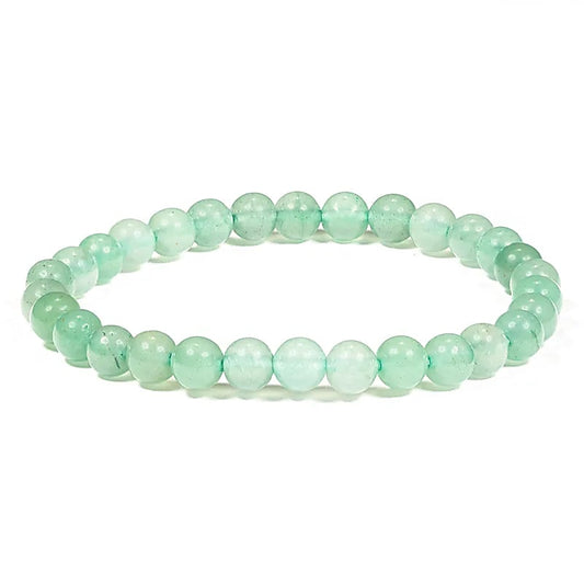 Armband Grön Aventurin, 6mm pärlor