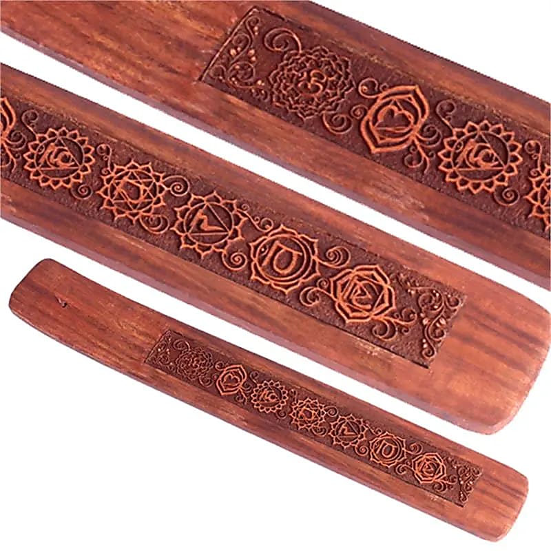 Incense holder "7 Chakras" – Acacia wood