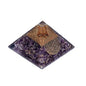 Orgonitpyramide mit Amethyst und der Blume des Lebens