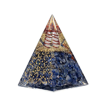 Orgonite Pyramid with Moonstone - Balance and protection for body, mind and home
