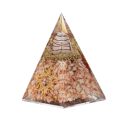 Orgonite Pyramid with Moonstone - Balance and protection for body, mind and home