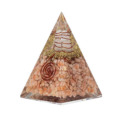 Orgonite Pyramid with Moonstone - Balance and protection for body, mind and home