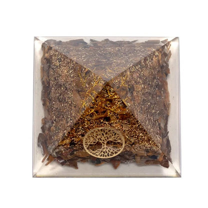 Orgonite Pyramid with Moonstone - Balance and protection for body, mind and home