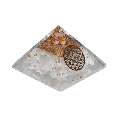Orgonite Pyramid with Moonstone - Balance and protection for body, mind and home