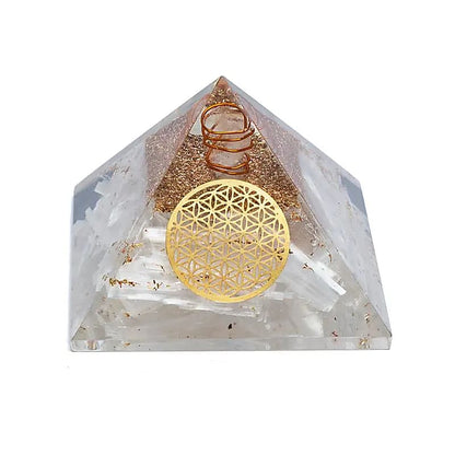 Orgonite Pyramid with Moonstone - Balance and protection for body, mind and home