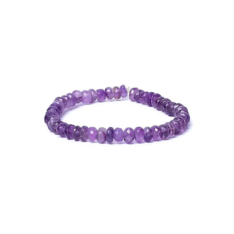 Armband "Ametist Facetterad AA-Kvalitet" 6mm