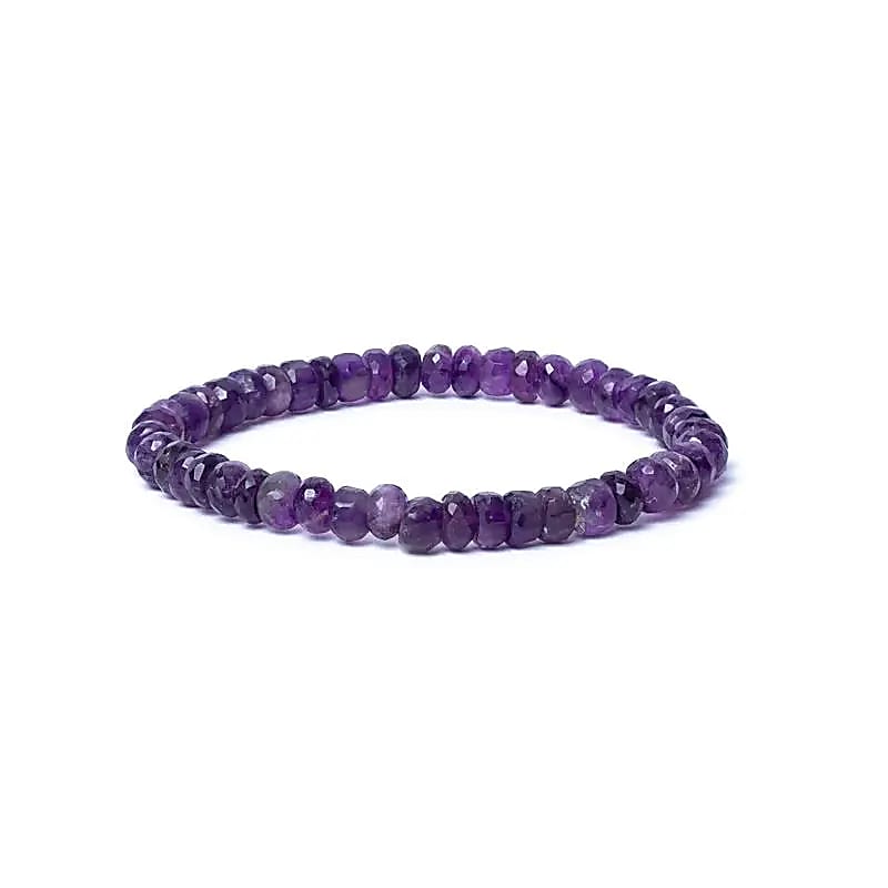 Armband "Amethyst Facettiert AA-Qualität" 8mm Perlen – Elastisch