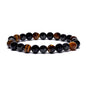 Armband aus Hämatit, Obsidian und Tigerauge, elastisch