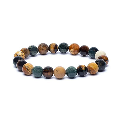Bracelet elastic - black obsidian, tiger's eye and hematite