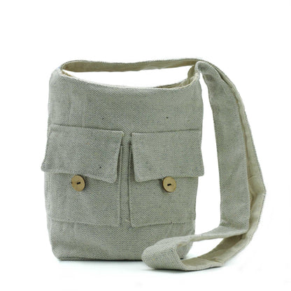 Pocket Bag in Cotton - Stone, 26cm