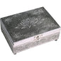 Schatulle mit Aluminiumrelief – Schmuck- &amp; Tarotbox „Lotus“