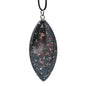 Orgonit-Pendant oval Shungit med Halsband