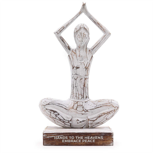 Yogastaty "Hands to the Heaven, embrace peace"