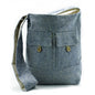 Pocket Bag in Cotton - Jeans, 36cm