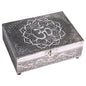Schatulle mit Aluminiumrelief – Schmuck- &amp; Tarotbox „OM“