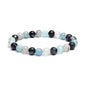 Armband mit Aquamarin, Labradorit und Turmalinquarz, 8mm