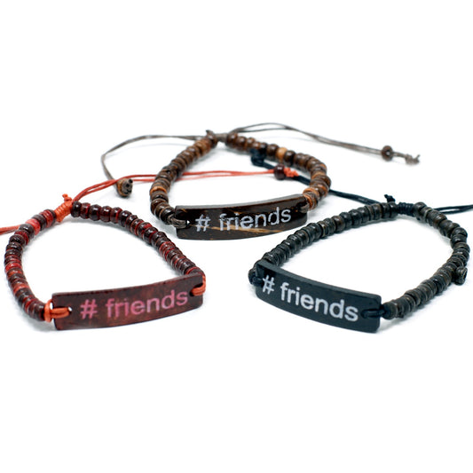 Vänskapsarmband "Friends" – Kokos