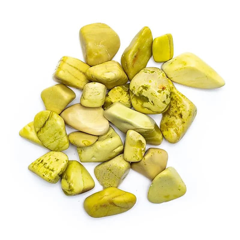 Yellow Serpentine, Tumbled Stone – B grade