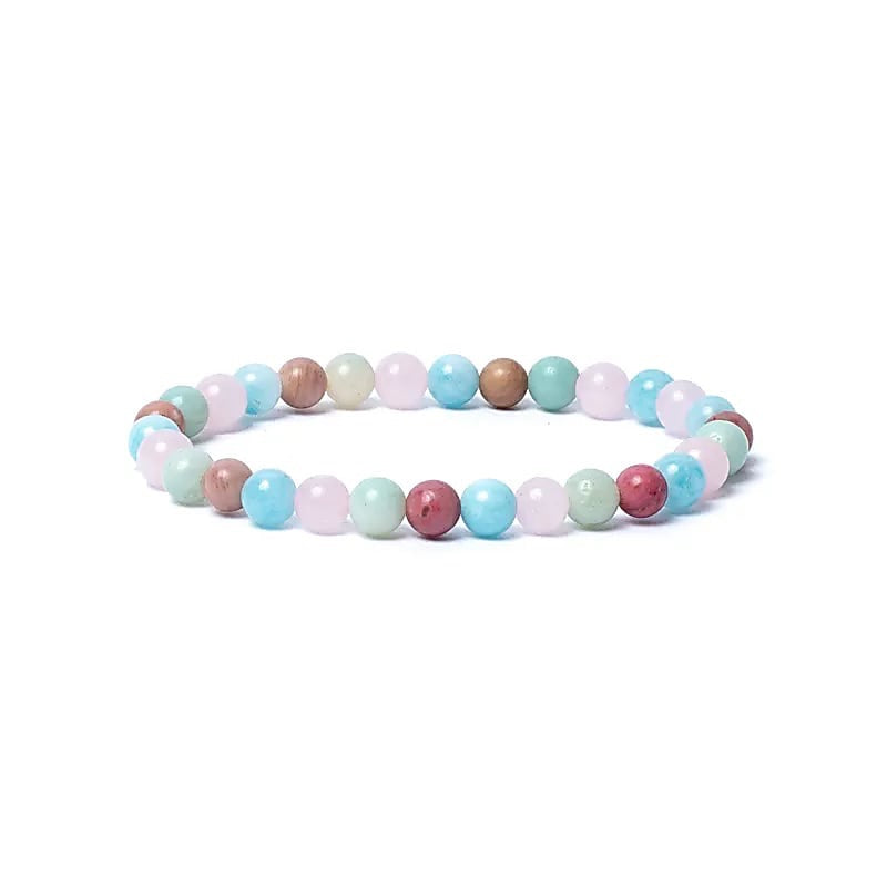 Armband Aquamarin-Steinmix, 60mm, AA-Qualität