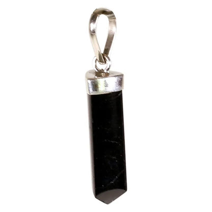 Gemstone pendant Black Tourmaline, 925 sterling silver 