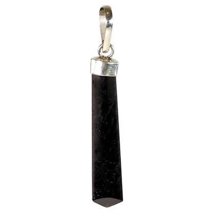 Gemstone pendant Black Tourmaline, 925 sterling silver 
