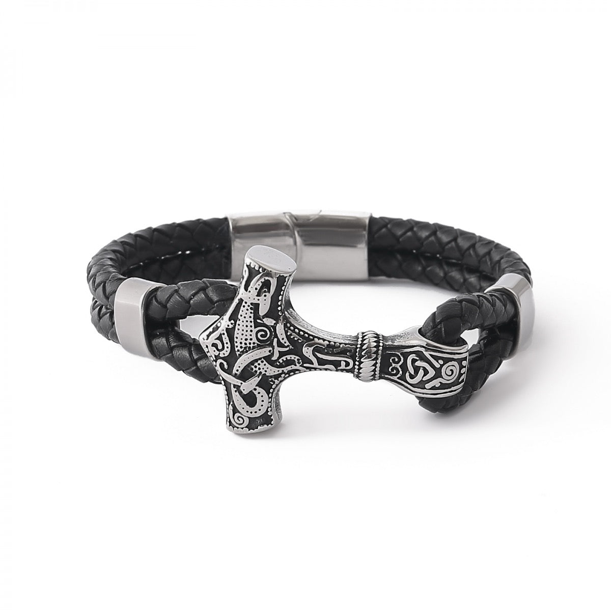 Bracelet "Mjölner Asgard Knot" Leather