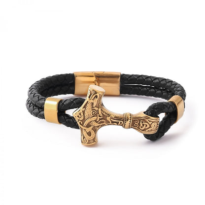 Bracelet "Mjölner Asgard Knot" Leather